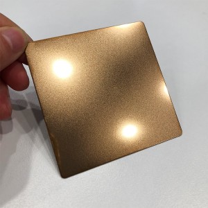 Supplier PVD Golden Rose Sandblast Decorative Plate 201 Stainless Steel Plate Decorative Wall Plate