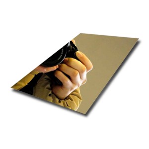 Champagne Gold Mirror Stainless Steel Panel 201