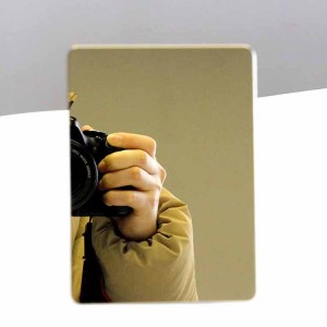 Champagne Gold Mirror Stainless Steel Decorative Plate
