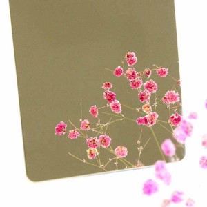 Champagne Gold Mirror Stainless Steel Decorative Plate