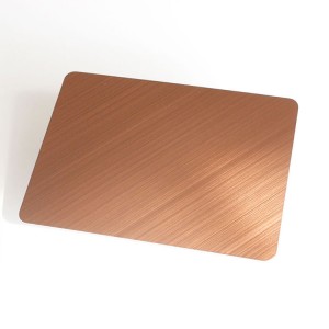 PVD Chocolate Cross Hairline Stainless Steel Sheet