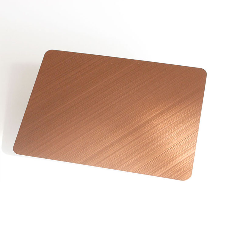 PVD Chocolate Cross Hairline Stainless Steel Sheet