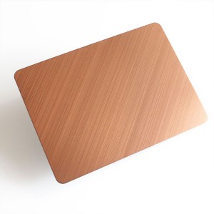 PVD Chocolate Cross Hairline Stainless Steel Sheet