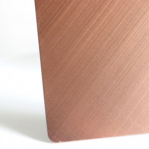 PVD Chocolate Cross Hairline Stainless Steel Sheet
