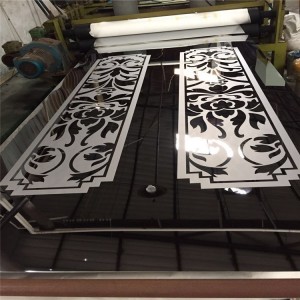 High Quality 304 Grade Stainless Steel Decoration Sheet Etching Mirror Design 0.95mm Thickness Elvator Lift Cabinet Decoration Sheet