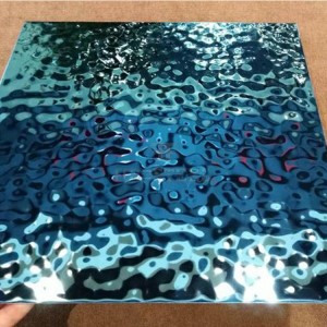 SS304 201 water ripple stainless steel plate for interior decoration, hotel lobby, KTV, etc.