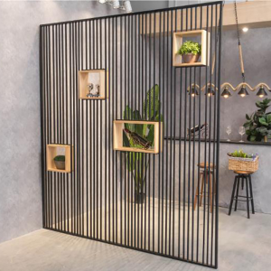 PVD Black Golden Rose Color Design Modern Style Aluminum/Stainless Steel Material  Decoration Partition Divider