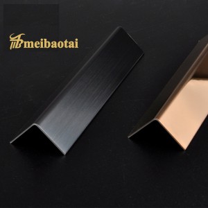 Black Brown Mirror Brush Finished L Trim 304 Stainless Steel Decorate Corner