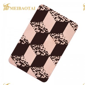 custom etched mirror color pvd color coating stainless steel sheet decoration elevator