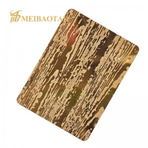 Wall Decoration Panel Grade 201 Embossed Stainless Steel Sheet