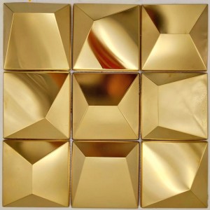 SS Mosaic Plate 304 Stainless Steel with Ceramic 8mm Thickness 300x300mm Size Wall Floor Plate