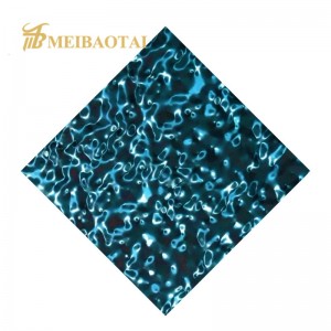 Color Sheet Metal for Sale Stamp Stainless Steel Sheet 316L PVD Water Ripple Stainless