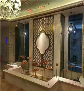 Grade 304 Color Decoration Partition Decorative Room Divider Stainless Steel Metal Screen for Hotel and House Room Partition
