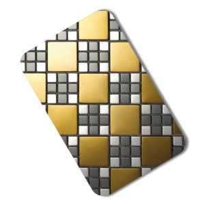 mosaic model embossed stainless steel sheet