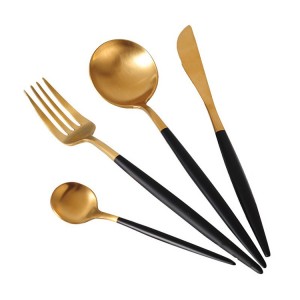 High Quality 304 Stainless Steel Knife Fork Set Metal Knife Fork