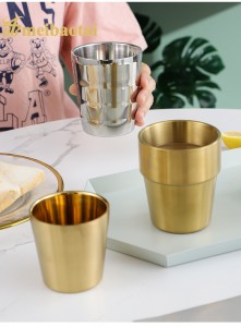 Drawing and Polish Finish Design Cup 304 Stainless Steel Material