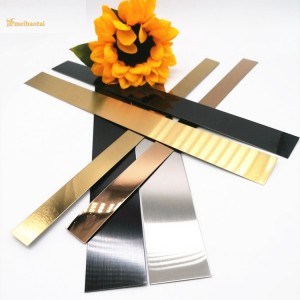 Golden Stainless Steel Flat strip Thin Decorative Metal Strips