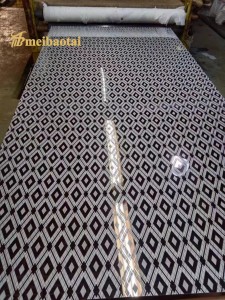 SUS 304Silver Mirror Etched Elevator Decorative Stainless Steel Sheet