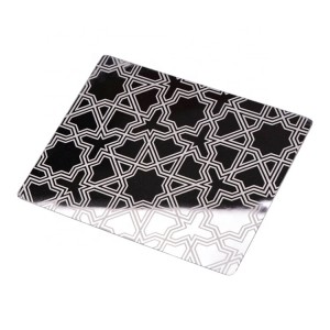 Tấm trang trí tường sang trọng Bạc Vàng Thiết kế gương hoàn thiện Bốn chân 0,65mm Tấm thép không gỉ 304 cao cấp