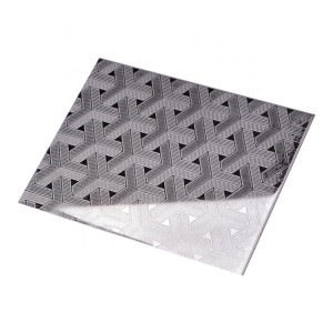 Luxury Decoration Shee Etching Design Gold Silver Decorative Sheet 1219x2438mm 0.65mm 304 Stainless Steel Sheet for Wall Decoration