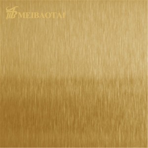 NO.4 Finish Design Grade 201/304 Stainless Steel Plate 0.65mm Thickness Four Feet PVD Color Coating Design Decoration Plate