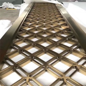 Customized Size Gold Color Coating Wall Partition