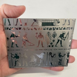 Egyptian Pictograms Etched Stainless Steel Sheet