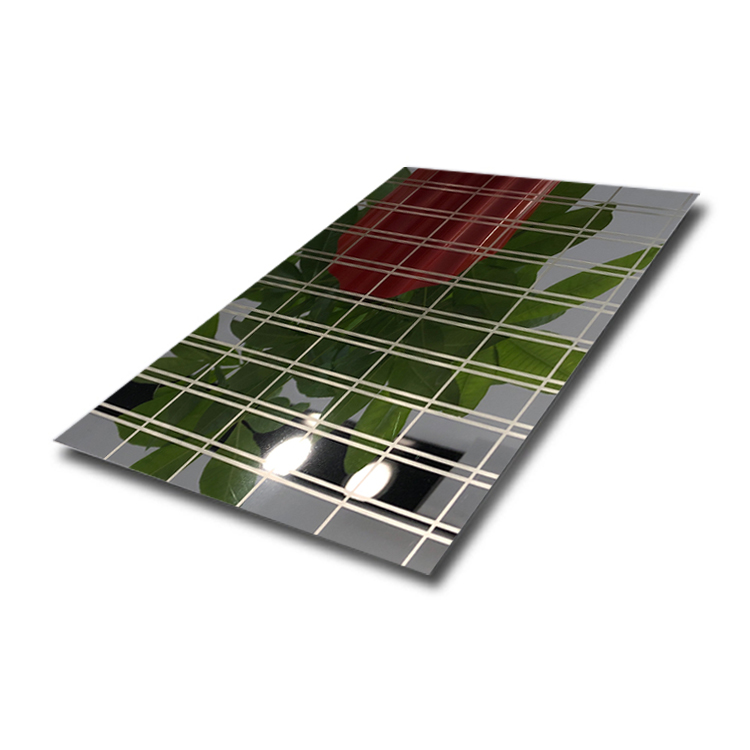 Etched Mirror Stainless Steel Decorative Sheet