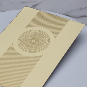 Gold Mirror Etched Stainless Steel Sheet
