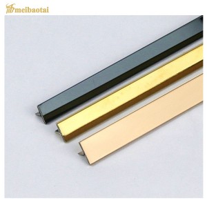 SS304 201 8FT Gold ,Rose Gold, Black Mirror Stainless steel T profile decoration Tile trim