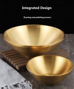 304 Stainless Steel Double Layer Hat Bowl Metal Bowl Thickened Durable