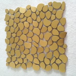 Factory Prices 8*300*300mm Size Golden Stainless Steel Ceramic Mosaic Plate