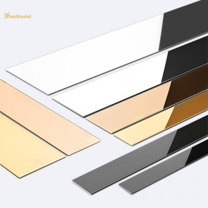 Golden Stainless Steel Flat strip Thin Decorative Metal Strips