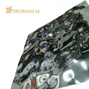 Mirror Polish Water Rippler Stamepd 1219x2438mm 0.65mm 304 Stainless Steel Sheet