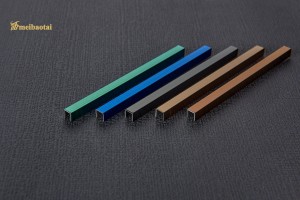 ss201 304 8ft/10ft T U V L profile stainless steel color tile trim decoration T U V Lshape