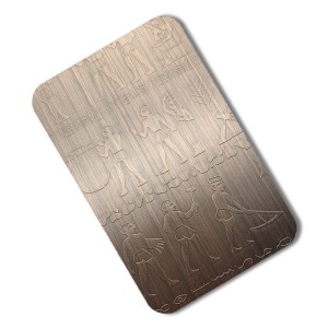 hairline red bronze antique steel sheet