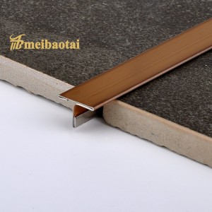 Grade 304 Stainless Steel Straight Edge Tile Edge Trim Stainless Steel T Tile Trim Profile for Ceramic Angle Edge Profile T Profile Tile Trim
