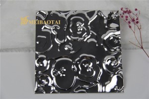 Black Color Coating Mirror Polish Design Finish Grade 201/304 Stainless Steel Sheet for Decoration Wall Ceiling Sheet Four Feet