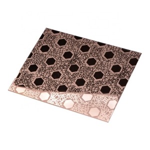 Luxury Decoration Shee Etching Design Gold Silver Decorative Sheet 1219x2438mm 0.65mm 304 Stainless Steel Sheet for Wall Decoration