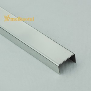 Straight Edge U Shape Gold Mirror Silver Mirror Rose Gold 304 Stainless Steel Profile