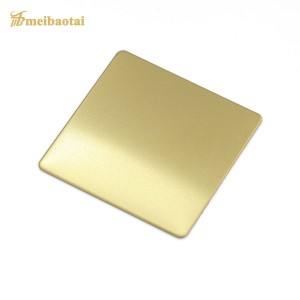304 Golden Sandblast Decorative Stainless Steel Sheet Mill Edge Slit Edge