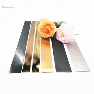 Golden Stainless Steel Flat strip Thin Decorative Metal Strips