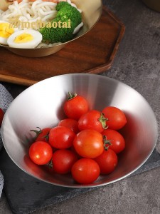 Noodle Metal Bowl 304 Stainless Steel Bowl Silver Golden Bowl