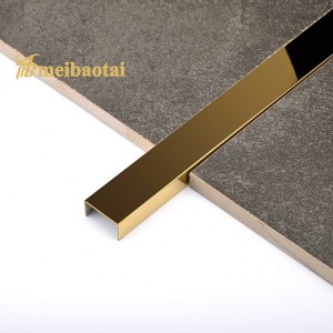 SS U Shape Tile Trim High Precision Tile Trim SS 304 U Profile Trim for Ceramic Tile Finishes