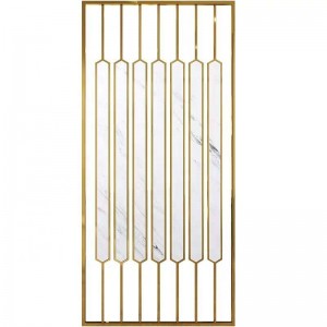 2021 New Design PVD Golden Brush Design Stainless Steel Material Decoration Partition Room Divider
