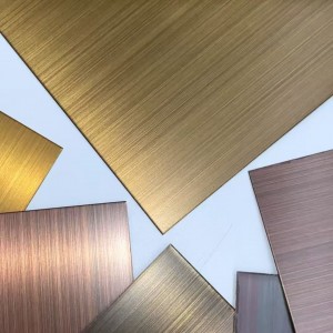 Hairline Finished Stainless Steel Decorative Plate