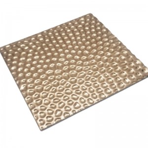 Rose Gold Honeycomb Pattern Stainless Steel Plate