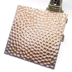 Rose Gold Honeycomb Pattern Stainless Steel Plate