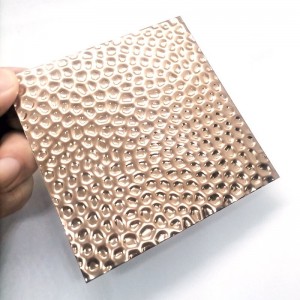 Rose Gold Honeycomb Pattern Stainless Steel Plate