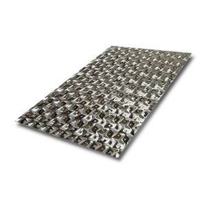 Silver Mirror Stamped 201 Stainless Steel Sheet